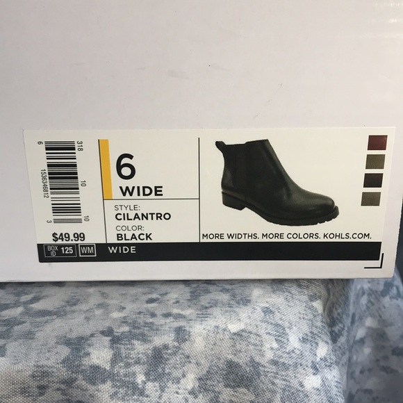 Sonoma Cilantro Black 5.25”Tall Round Toe Ankle Zip Boots Women’s 6W🌟NWT&NIB🌟 - Picture 10 of 10